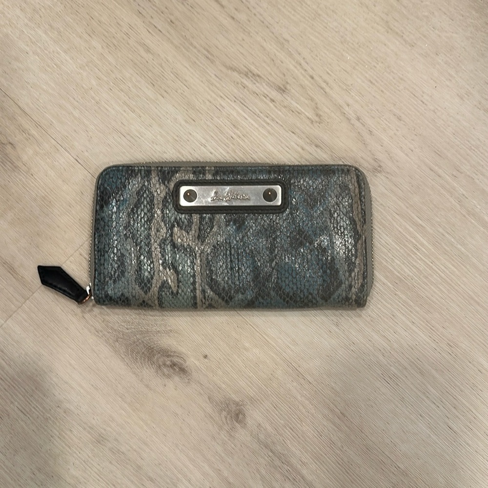 Vintage Python Theme W Rivets Long Zippy Wallet - image 1